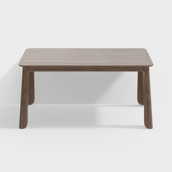 Elegant Brown Dining Table 3D Model