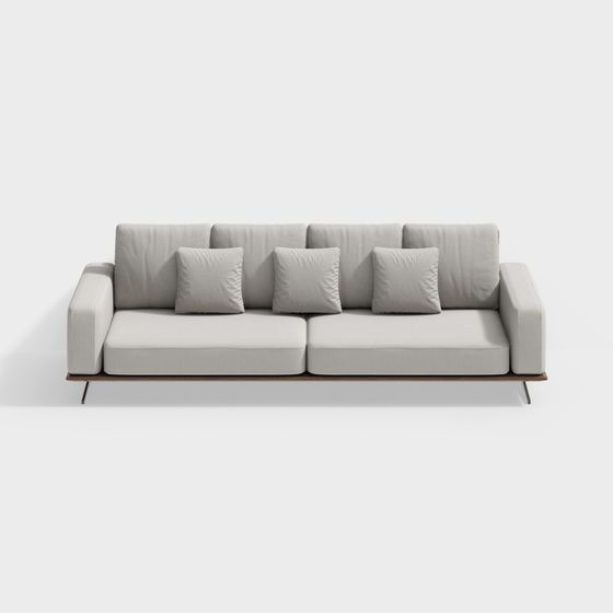 Elegant Minimalist Sofa 3D model for Creative Projects