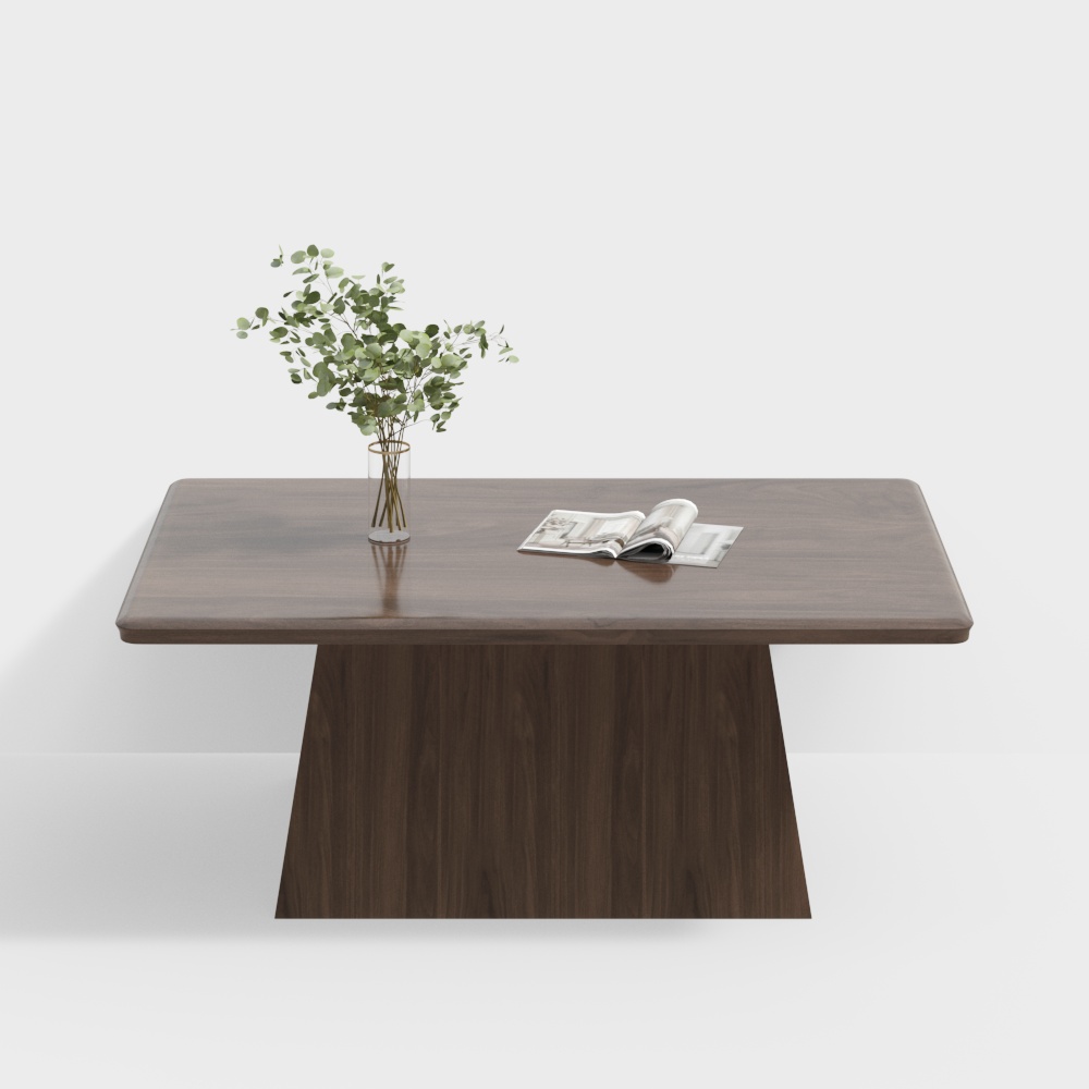 Stylish Wooden Dining Table 3D model