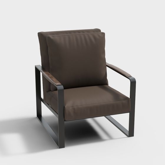 Elegant Urban Lounge Chair 3D model