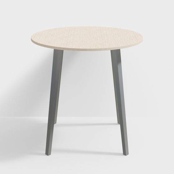 Stylish Low-Polygon Round Table 3D model for Creative Projects