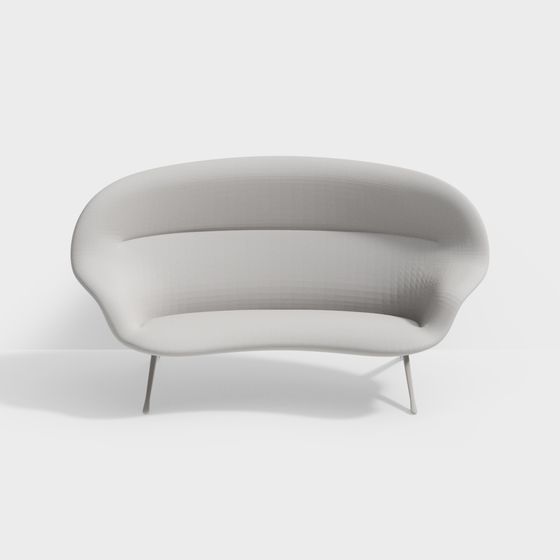 Stylish Low-Poly Sofa 3D model