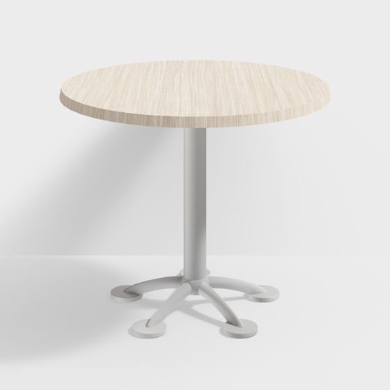 Elegant Low-Poly Round Table 3D model for Modern Spaces