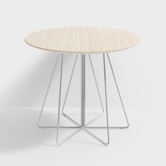 Stylish Low-Poly Round Table 3D model for Creative Spaces