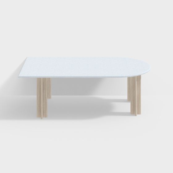 Elegant Minimalist Coffee Table 3D model for Modern Spaces