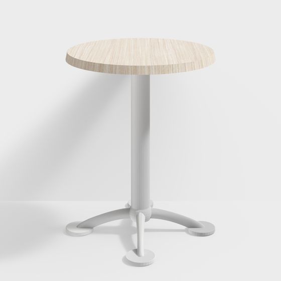 Stylish Low-Poly Round Table 3D model