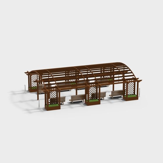 Park Pavilion 3D model for Tranquil Spaces