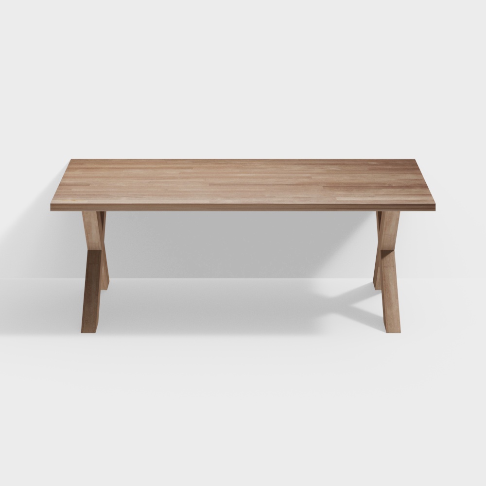 simple wooden dining table