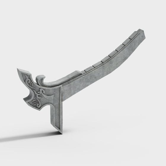 Ancient Sword 3D Model with Eastern Charm