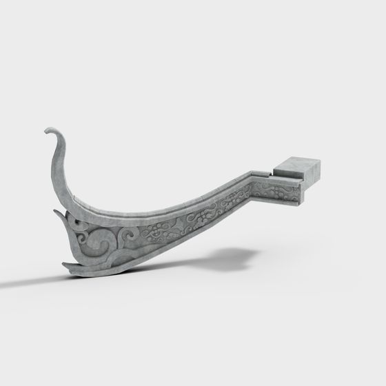 Oriental Dragon Boat 3D Model