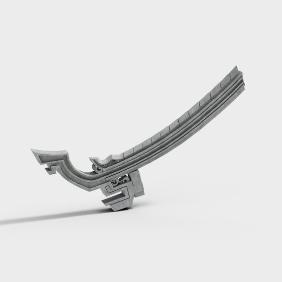 Ancient Style Curved Eaves 3D model