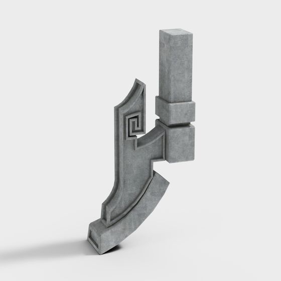 Unique Geometric Low-Poly 3D Model Design