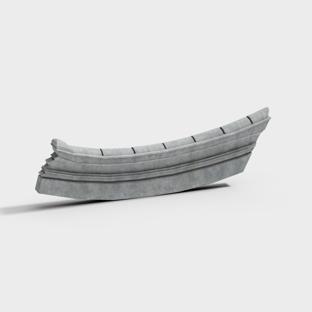 Timeless Wooden Canoe 3D model
