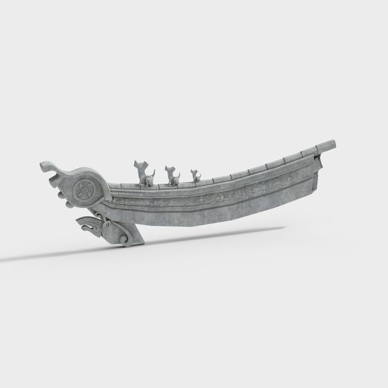 Elegant Dragon Boat 3D Model for Diverse Applications