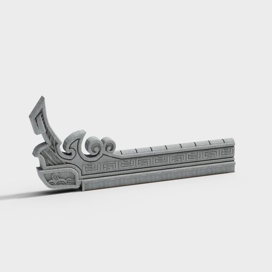 Classical Architectural Decoration Low-Poly 3D model