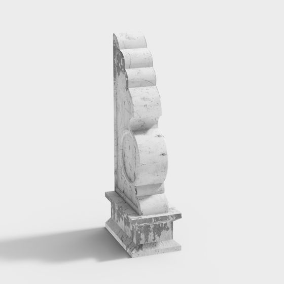 Castle Column 3D model - Low Poly Design