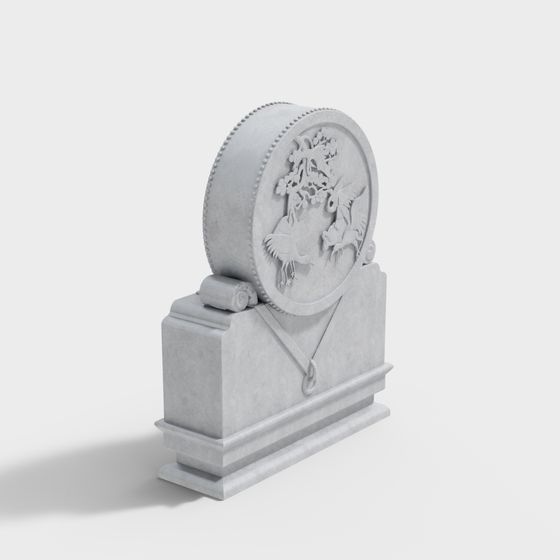 Ancient Stone Stele 3D Model