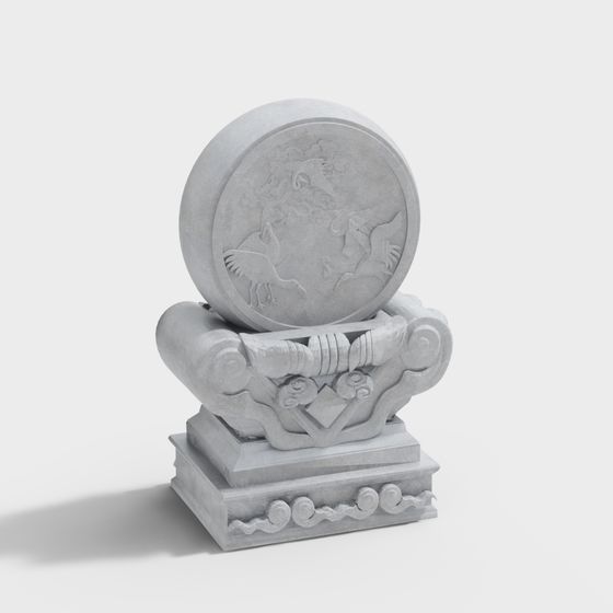 Ancient Stone Sculpture 3D model