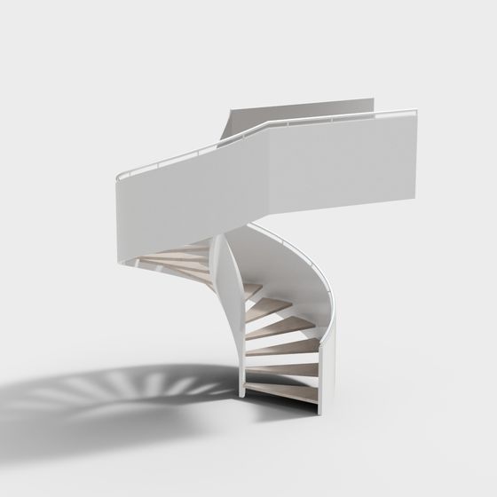 Stylish Modern Staircase 3D model for Creative Spaces