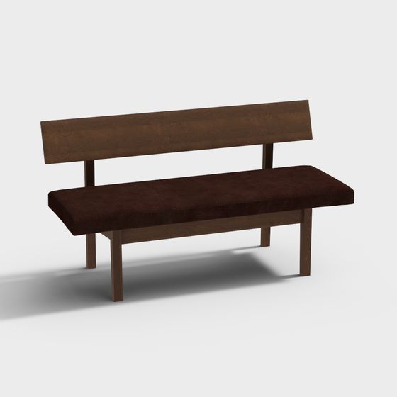 Urban Bench 3D model - Modern Minimalist Design