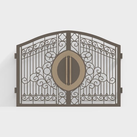 Vintage Wrought Iron Gate 3D model