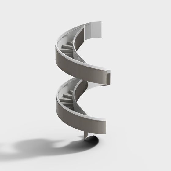 Stylish Spiral Staircase 3D model