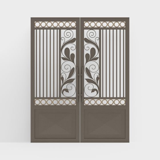 Elegant Gothic Door 3D model