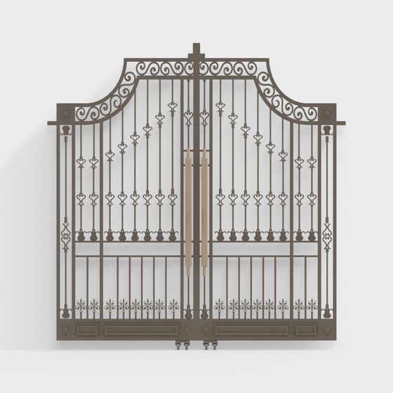 Ornate Wrought Iron Gate 3D model
