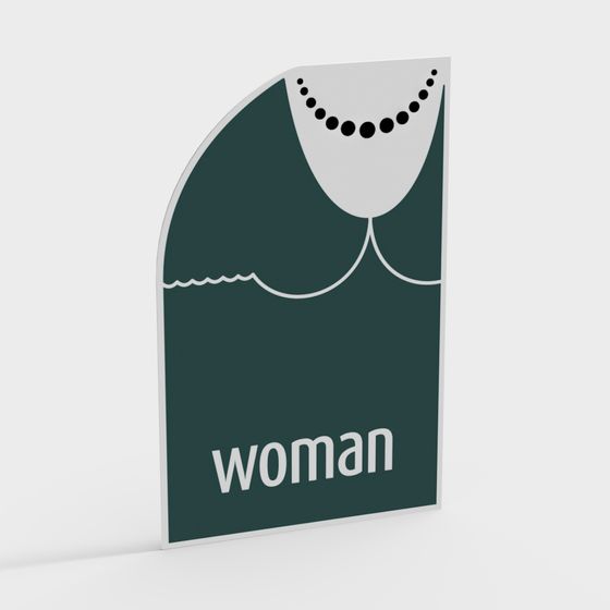 Vintage Lady 3D model in Low Poly Style