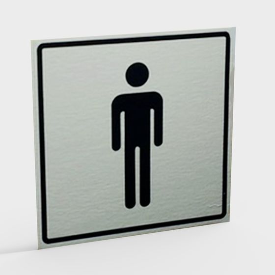 Minimalist Sign 3D model for Modern Art