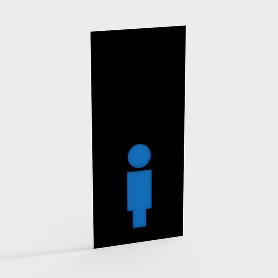 Expressive Gender Identification Sign 3D model