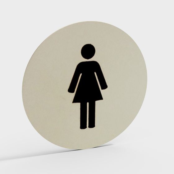Minimalist Powerful Female Symbol 3D model
