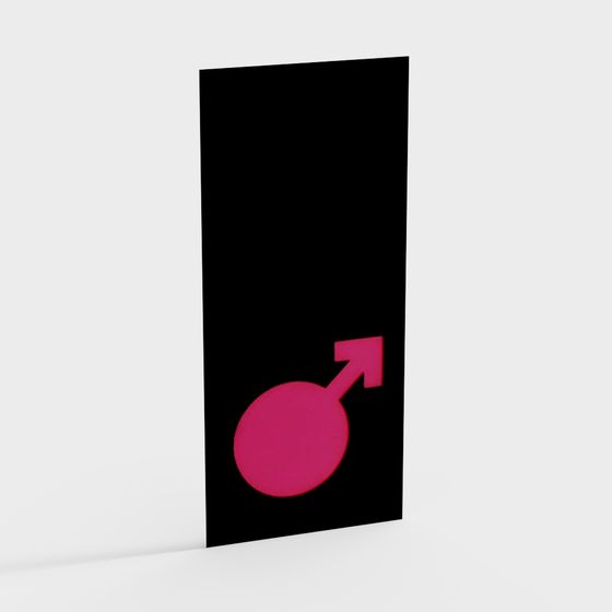 Unique Gender Symbol 3D Model for Modern Applications