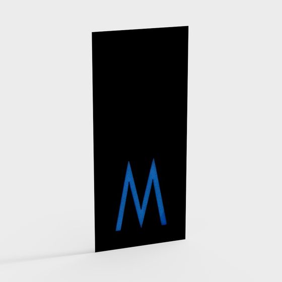 M Logo 3D Model - Modern Minimalist Design