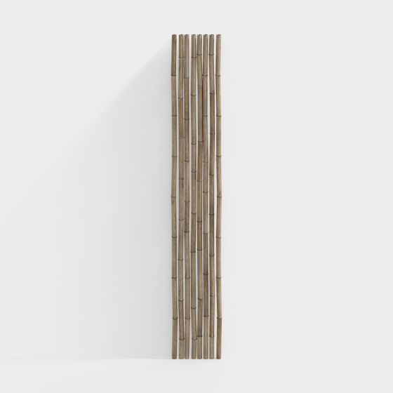 Charming Bamboo Fence 3D model for Natural Designs