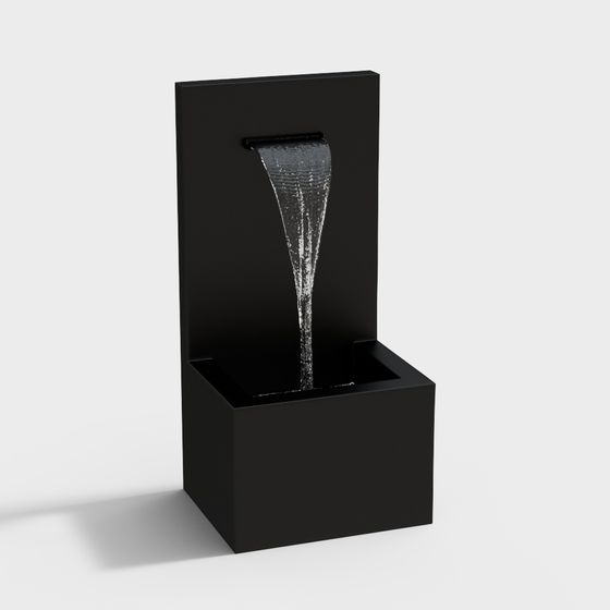 Urban Waterfall Fountain 3D model