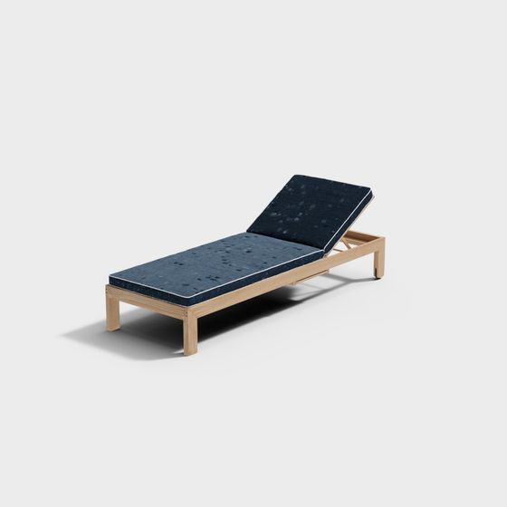 Elegant Low-Poly Lounge Chair 3D model for Summer Vibes