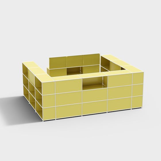 Mesa de recepción USM Haller con distanciamiento social