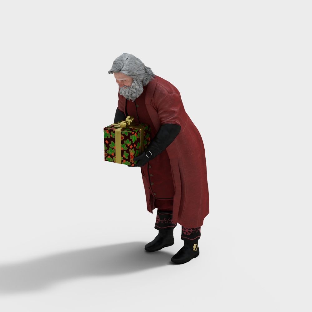 Festive Santa Claus 3D Model – Classic Holiday Character