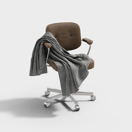 Stylish Office Chair 3D model with Low-Poly Design