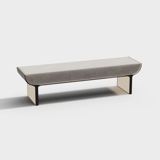 Stylish Urban Bench 3D model for Contemporary Spaces