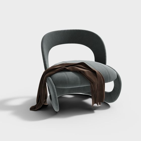 Stylish Low-Polygon 3D Armchair Model for Creative Spaces