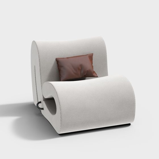 Modern cream recliner