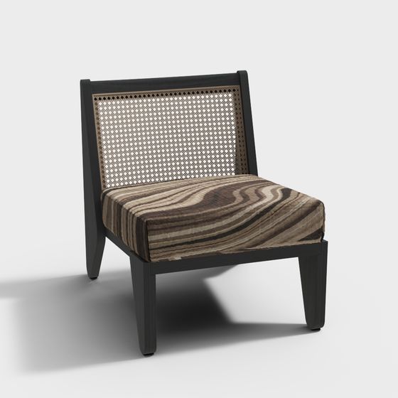 Stylish Low-Poly Armchair 3D model for Modern Spaces