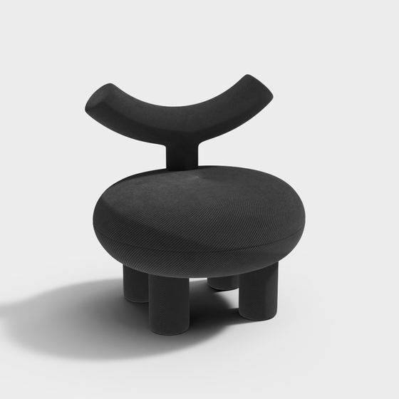 Futuristic Curved Armchair 3D model