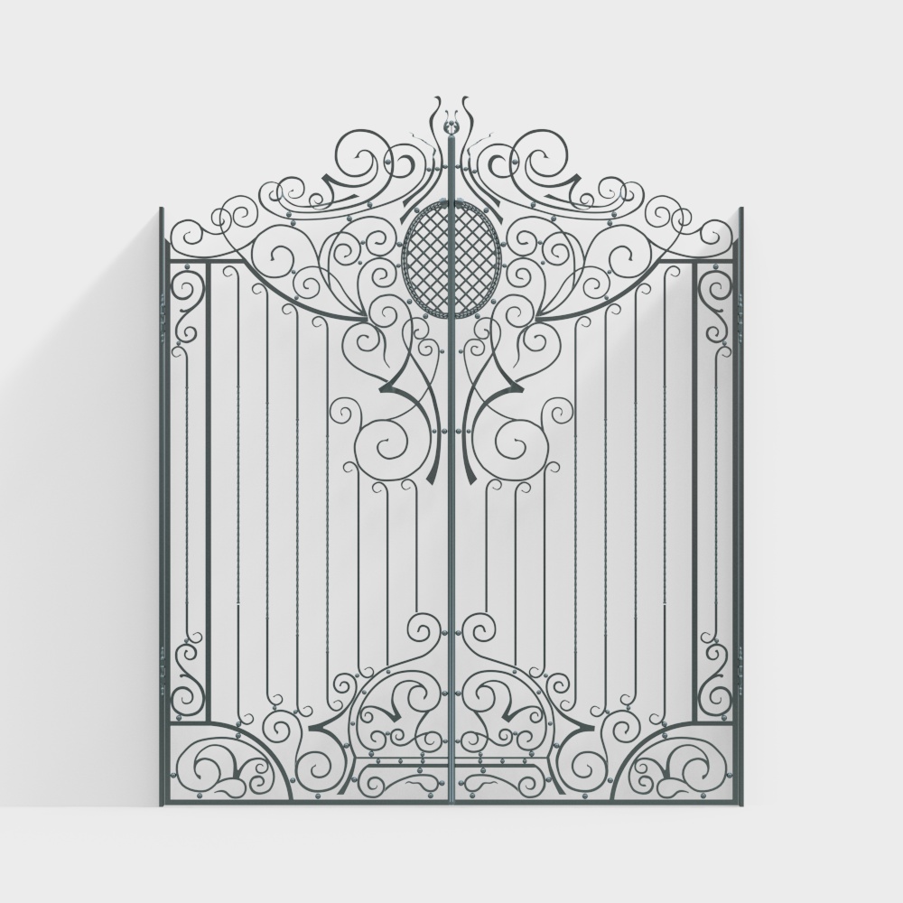 Puerta de hierro forjado de estilo europeo