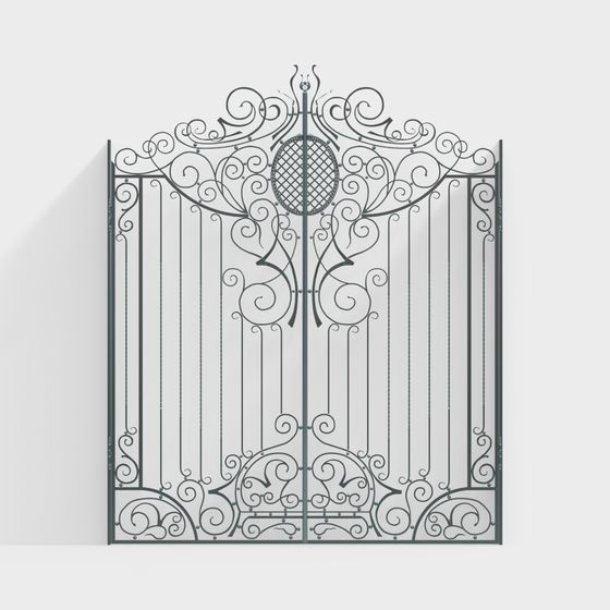 Puerta de hierro forjado de estilo europeo