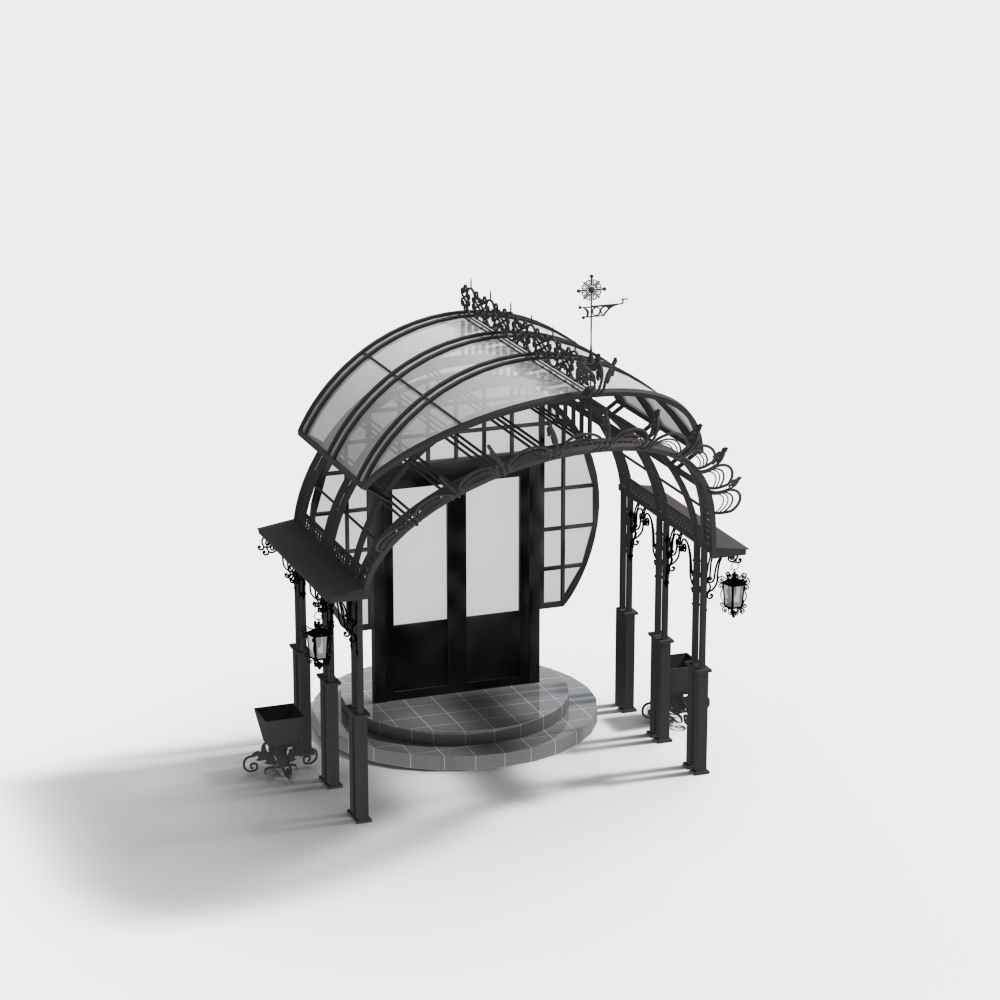 European style wrought iron gate