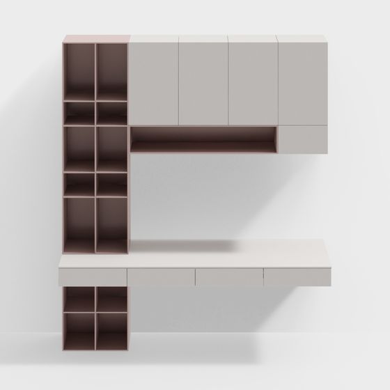 Urban Shelf 3D model for Modern Interiors