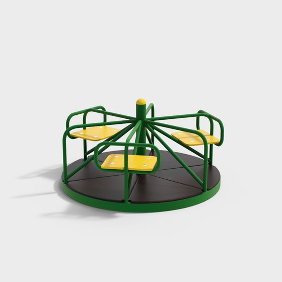 Playful Kids Carousel 3D Model